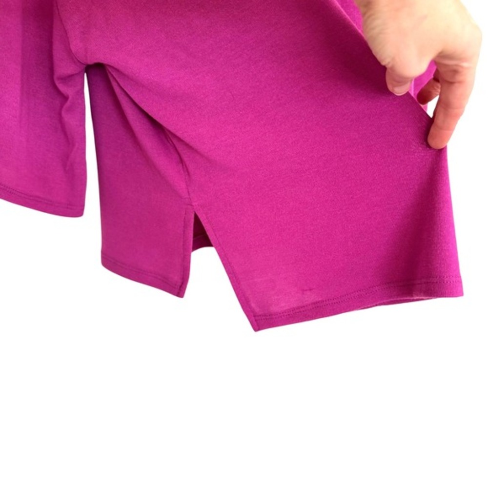 Andree by Unit Magenta Pink Oversized Pocket Top 3/4 Roll Tab Sleeve XL‎ MHS39 - Picture 6 of 8